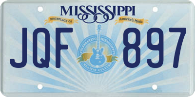 MS license plate JQF897