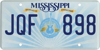 MS license plate JQF898