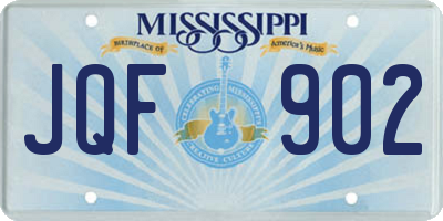 MS license plate JQF902