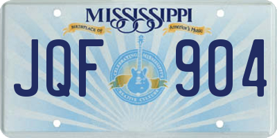 MS license plate JQF904
