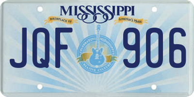 MS license plate JQF906