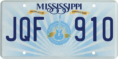 MS license plate JQF910