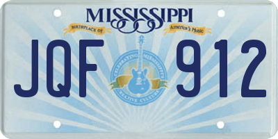 MS license plate JQF912