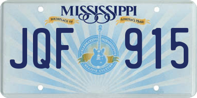 MS license plate JQF915