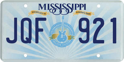 MS license plate JQF921