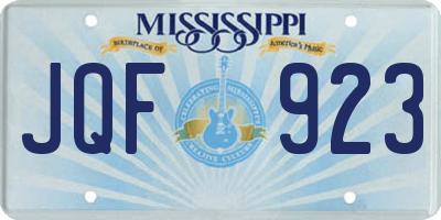 MS license plate JQF923