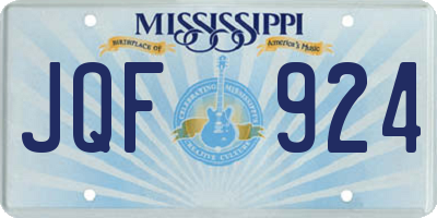MS license plate JQF924