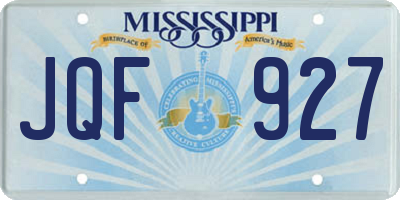 MS license plate JQF927