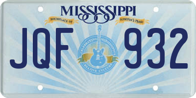 MS license plate JQF932