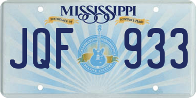 MS license plate JQF933