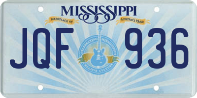 MS license plate JQF936