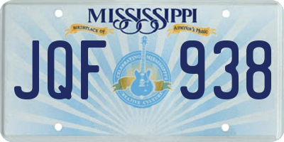 MS license plate JQF938