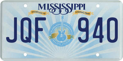 MS license plate JQF940