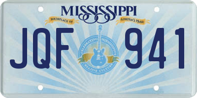 MS license plate JQF941