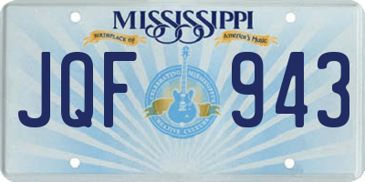 MS license plate JQF943