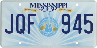 MS license plate JQF945