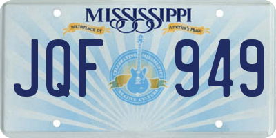 MS license plate JQF949