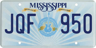MS license plate JQF950