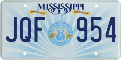 MS license plate JQF954