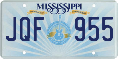 MS license plate JQF955