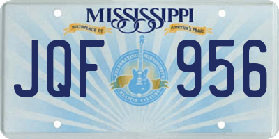 MS license plate JQF956