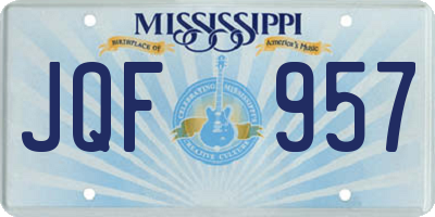 MS license plate JQF957
