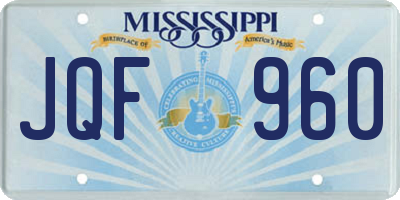 MS license plate JQF960