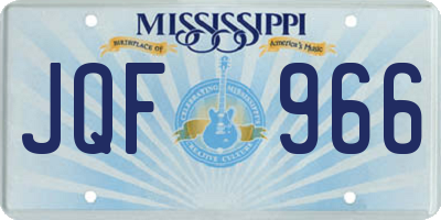 MS license plate JQF966