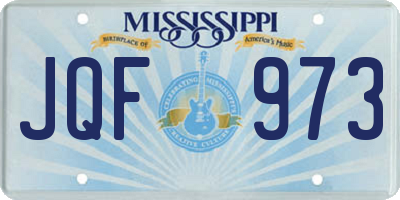 MS license plate JQF973