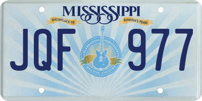 MS license plate JQF977