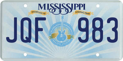 MS license plate JQF983