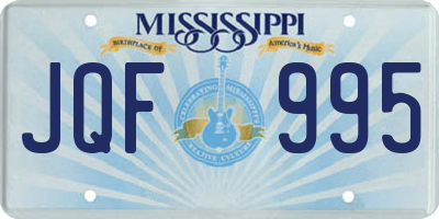 MS license plate JQF995