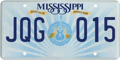 MS license plate JQG015