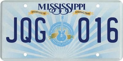 MS license plate JQG016