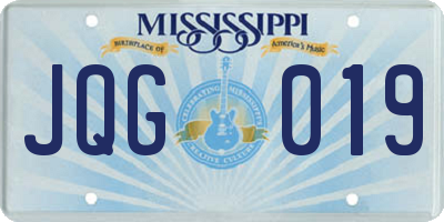 MS license plate JQG019