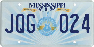 MS license plate JQG024