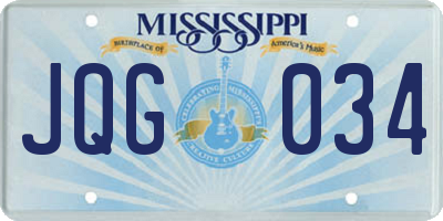 MS license plate JQG034