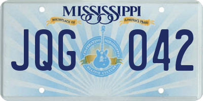 MS license plate JQG042
