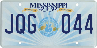 MS license plate JQG044