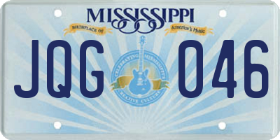 MS license plate JQG046