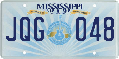 MS license plate JQG048