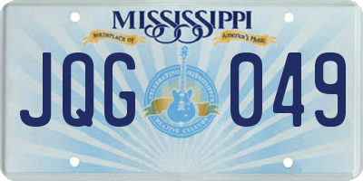 MS license plate JQG049
