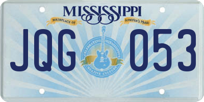 MS license plate JQG053