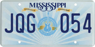 MS license plate JQG054