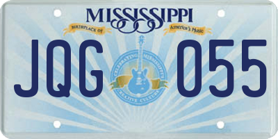 MS license plate JQG055
