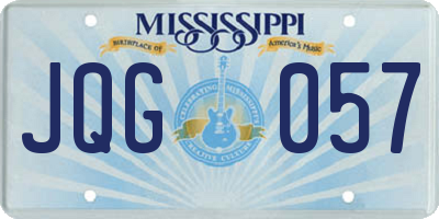 MS license plate JQG057
