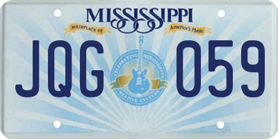 MS license plate JQG059
