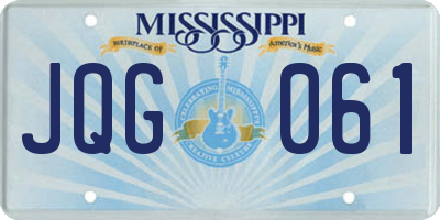 MS license plate JQG061