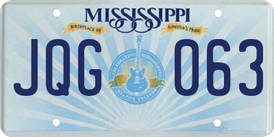 MS license plate JQG063