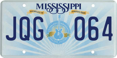 MS license plate JQG064